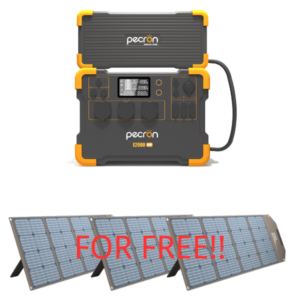 Super offer!!! Buy 1 Pecron E2000LFP + 1 EB3000, Give 3 Aurora 200 solar panels for free !!!!