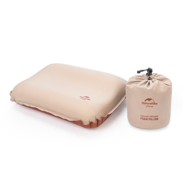 Naturehike Serie-Tofu almohada inflable automática 3D, protección para el cuello, ultraligera, para acampar al aire libre