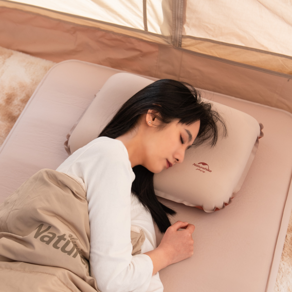 Naturehike Serie-Tofu almohada inflable automática 3D, protección para el cuello, ultraligera, para acampar al aire libre