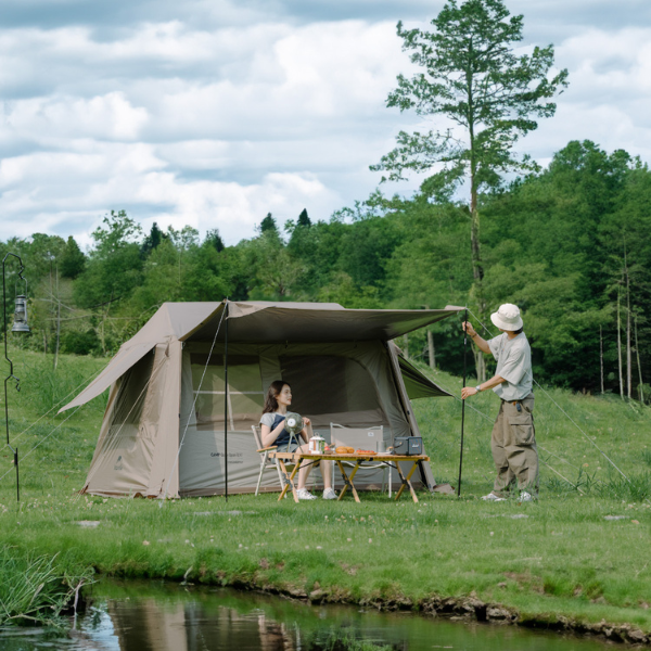 Naturehike Village 6.0 Quick-Open Carpa Automática De Campaña Con Toldo Exterior, Para 4-6 Personas Para Acampar, Viajes Al Aire Libre, Picnics