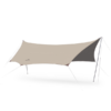Naturehike Glacier 2.0 150D Toldo, protector solar de caucho negro titanio y toldo octogonal impermeable con postes de tienda