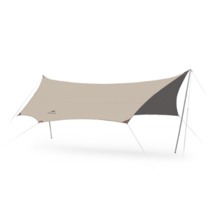 Naturehike Glacier 2.0 150D Toldo, protector solar de caucho negro titanio y toldo octogonal impermeable con postes de tienda