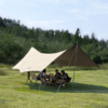 Naturehike Glacier 2.0 150D Toldo, protector solar de caucho negro titanio y toldo octogonal impermeable con postes de tienda