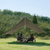 Naturehike Glacier 2.0 150D Toldo, protector solar de caucho negro titanio y toldo octogonal impermeable con postes de tienda