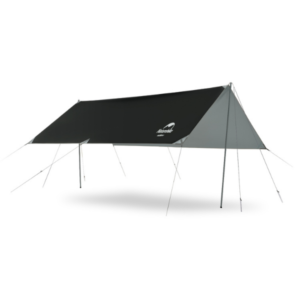 Naturehike Hard Mountain Black Glue Coated Silver, para 4-6 Personas, toldo para acampar, sombra grande, tela de revestimiento de vinilo negro, impermeable UPF50 +