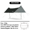 Naturehike Hard Mountain Black Glue Coated Silver, para 4-6 Personas, toldo para acampar, sombra grande, tela de revestimiento de vinilo negro, impermeable UPF50 +