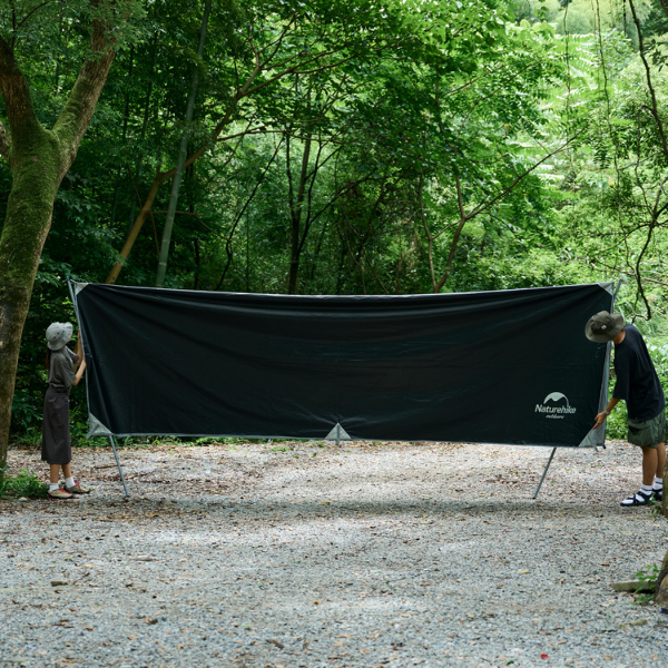 Naturehike Hard Mountain Black Glue Coated Silver, para 4-6 Personas, toldo para acampar, sombra grande, tela de revestimiento de vinilo negro, impermeable UPF50 +