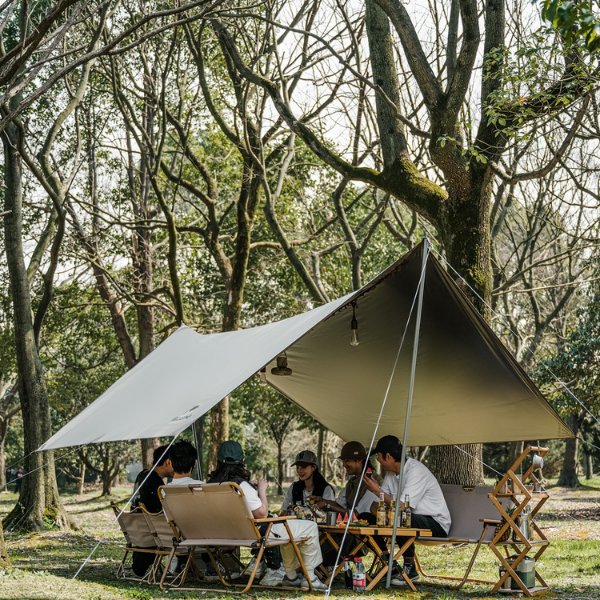Naturehike Hard Mountain PRO para 4-6 Personas, toldo para acampar, sombra grande, tela de revestimiento de vinilo negro, impermeable UPF50 +
