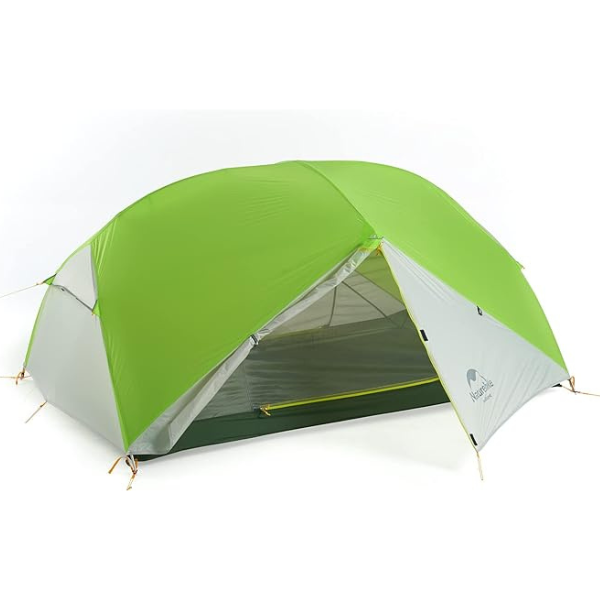 Naturehike Mongar Carpa de camping de Silicona Ultraligera 20D para 2 Personas para Ciclismo, Senderismo, Acampada