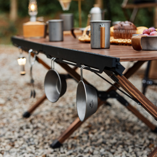 Natruehike Serie-Fangnuo mesa plegable de aleación de aluminio para acampar, mueble portátil para exteriores, barbacoa, jardín, fiesta, comedor, rollo de huevo, 60x125cm