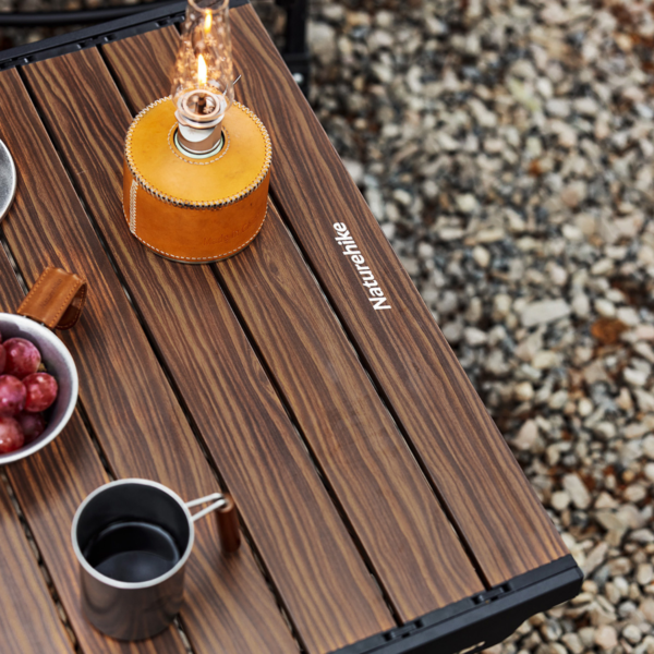 Natruehike Serie-Fangnuo mesa plegable de aleación de aluminio para acampar, mueble portátil para exteriores, barbacoa, jardín, fiesta, comedor, rollo de huevo, 60x125cm