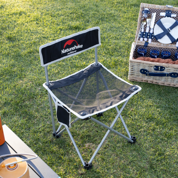 Naturehike NH16J001-J silla plegable portátil para acampar al aire libre, asiento con respaldo para Picnic, silla de pesca, barbacoa,