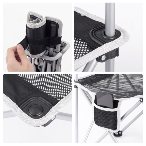 Naturehike NH16J001-J silla plegable portátil para acampar al aire libre, asiento con respaldo para Picnic, silla de pesca, barbacoa,