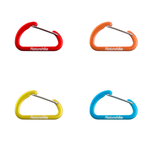 Naturehike Serie-Accesorios Mini Mosquetón para exteriores (Par) , hebillas colgantes, mosquetón de tipo D, hebilla para botella de agua, tienda de campaña, 4cm, llavero multiusos