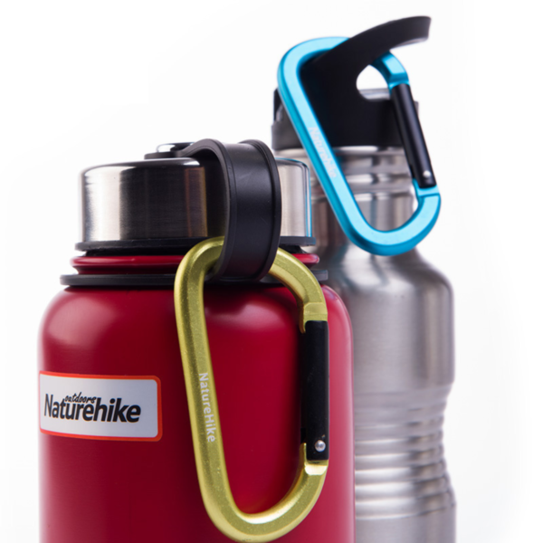 Naturehike Serie-Accesorios Mosquetón de campaña tipo D, 8cm, hebilla colgante multifuncional tipo 8 D sin cerradura, mochila, hebilla colgante rápida, llavero de viaje para acampar