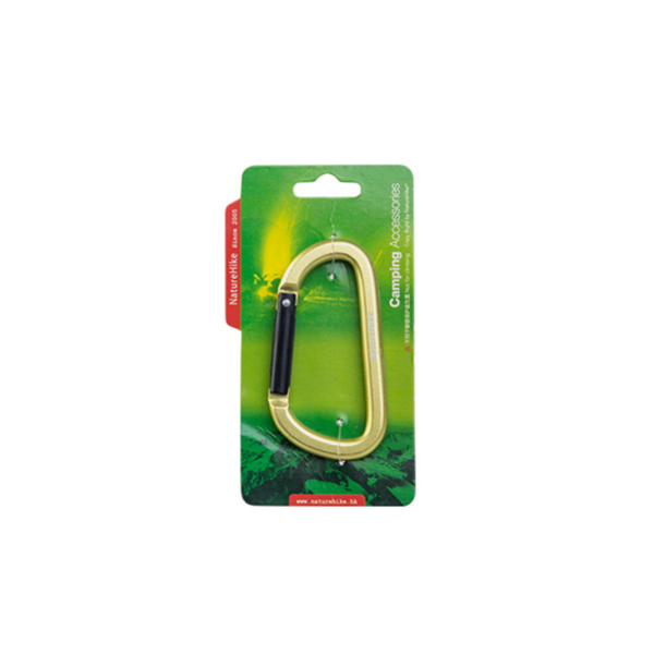 Naturehike Serie-Accesorios Mosquetón de campaña tipo D, 8cm, hebilla colgante multifuncional tipo 8 D sin cerradura, mochila, hebilla colgante rápida, llavero de viaje para acampar