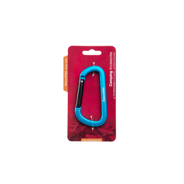 Naturehike Serie-Accesorios Mosquetón de campaña tipo D, 8cm, hebilla colgante multifuncional tipo 8 D sin cerradura, mochila, hebilla colgante rápida, llavero de viaje para acampar