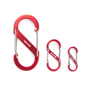 Naturehike Serie-Accesorios Mosquetón de montañismo en forma de S para acampar, llaveros de aluminio con hebilla colgante, correa de hombro para bolso de conexión multifuncional