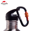 Naturehike Serie-Accesorios Mosquetón tipo D 8CM con cerradura, colgante para botella de agua, accesorios de hebilla de anillo multifuncional, para tienda de campaña
