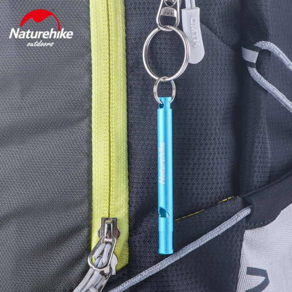 Naturehike Serie-Accesorios Silbato de emergencia ultraligero estilo Largo, llavero de animadoras de emergencia para partidos de baloncesto, herramientas para exteriores, silbato de supervivencia de alto decibelio