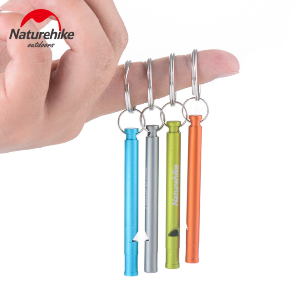 Naturehike Serie-Accesorios Silbato de emergencia ultraligero estilo Largo, llavero de animadoras de emergencia para partidos de baloncesto, herramientas para exteriores, silbato de supervivencia de alto decibelio
