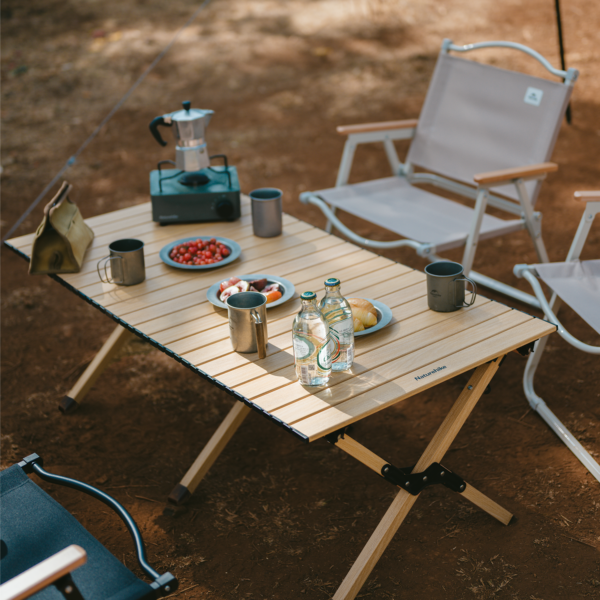 Naturehike Serie-Fangyun Mesa plegable Egg Roll Mesa ultraligera de aleación de aluminio Caminata en la Naturaleza Mesa Barbacoa Picnic Portátil Camping Aire Libre Espesamiento