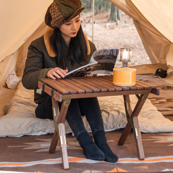 Naturehike Serie-HTM mesa plegable de madera maciza para exteriores, mesa extraíble para acampar, Picnic, NH21JJ001
