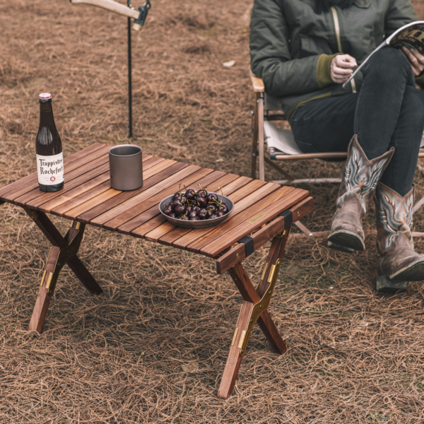 Naturehike Serie-HTM mesa plegable de madera maciza para exteriores, mesa extraíble para acampar, Picnic, NH21JJ001