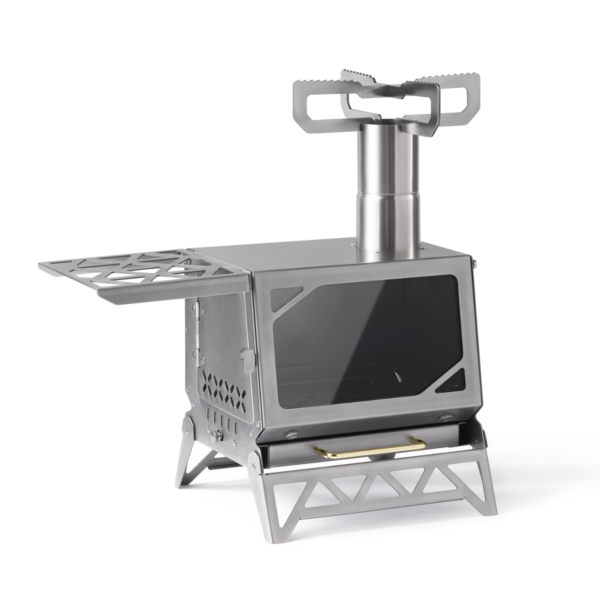 Naturehike Serie-IceRanger estufa de leña con calefacción, doble alas, portátil, de acero inoxidable, para exteriores, Camping, Picnic, barbacoa, tienda de escritorio