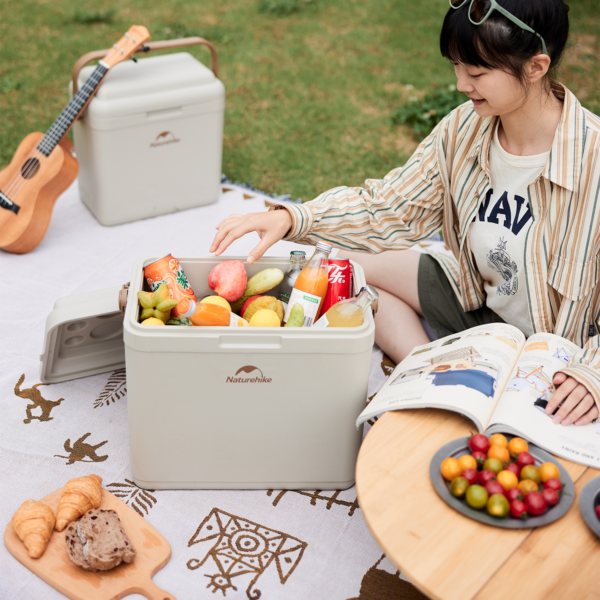 Naturehike Serie-Lingdu Mini Nevera portátil, bolsa de almacenamiento de hielo, Cubo de Camping, congelador al aire libre, refrigerador de Picnic 24h fresco 9L/13/24/33L