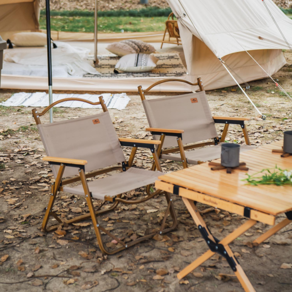 Naturehike Serie-MW02 silla plegable para acampar, asiento de pesca de grano de madera, 600D, de nailon, resistente al desgaste, para viajes al aire libre, ocio, Picnic portátil