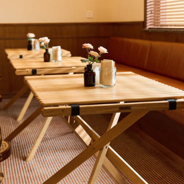 Naturehike Serie-Mo (Dining table ) mesa plegable portátil para exteriores, mesa con apertura rápida para acampar, Picnic, barbacoa, playa, jardín, mesa de comedor de madera roble