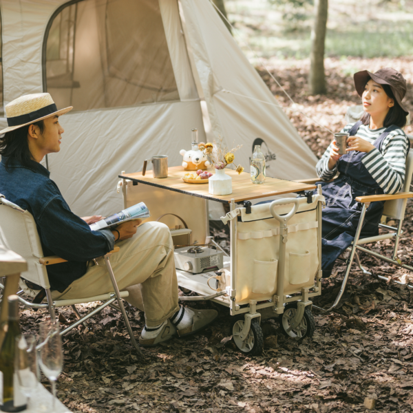 Naturehike Serie-Qingqi TC07 carrito plegable multifuncional para exteriores, con gran capacidad de carga, equipo portátil para campamento, con techo,