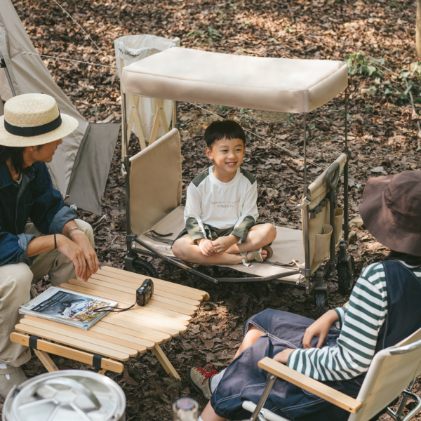 Naturehike Serie-Qingqi TC07 carrito plegable multifuncional para exteriores, con gran capacidad de carga, equipo portátil para campamento, con techo,