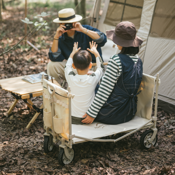 Naturehike Serie-Qingqi TC07 carrito plegable multifuncional para exteriores, con gran capacidad de carga, equipo portátil para campamento, con techo,