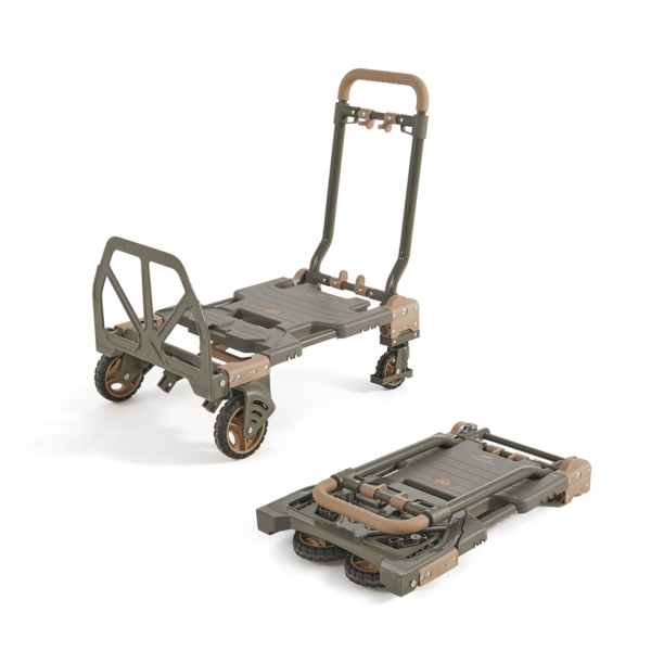 Naturehike Serie-Qingyan carrito múltiples de acampada plegable, carrito de mano con ruedas extraíbles, equipo de alta resistencia, con capacidad de carga 120kg