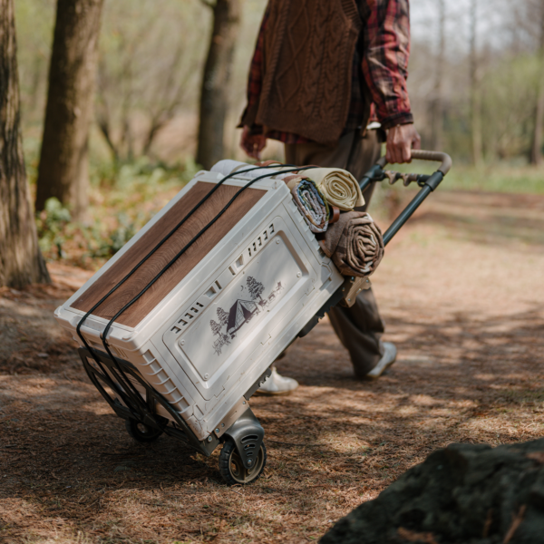 Naturehike Serie-Qingyan carrito múltiples de acampada plegable, carrito de mano con ruedas extraíbles, equipo de alta resistencia, con capacidad de carga 120kg