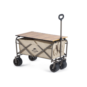 Naturehike Serie-Qingying 2.0 con gran ruedas carrito plegable de gran capacidad, carretilla portátil de gran capacidad de carga de 160L, 120KG, Con cuatro ruedas Off-Road y frena, para acampar, Picnic
