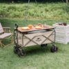 Naturehike Serie-Qingying 2.0 con gran ruedas carrito plegable de gran capacidad, carretilla portátil de gran capacidad de carga de 160L, 120KG, Con cuatro ruedas Off-Road y frena, para acampar, Picnic