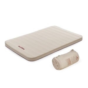 Naturehike Serie-Queso esponja auto inflable, cojín de aire acolchado para acampar al aire libre, colchón inflable individual y doble a prueba de humedad
