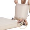 Naturehike Serie-Queso esponja auto inflable, cojín de aire acolchado para acampar al aire libre, colchón inflable individual y doble a prueba de humedad