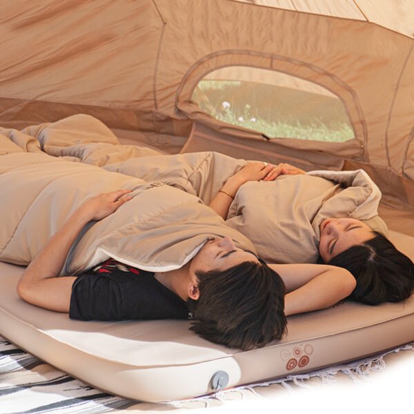 Naturehike Serie-Queso esponja auto inflable, cojín de aire acolchado para acampar al aire libre, colchón inflable individual y doble a prueba de humedad