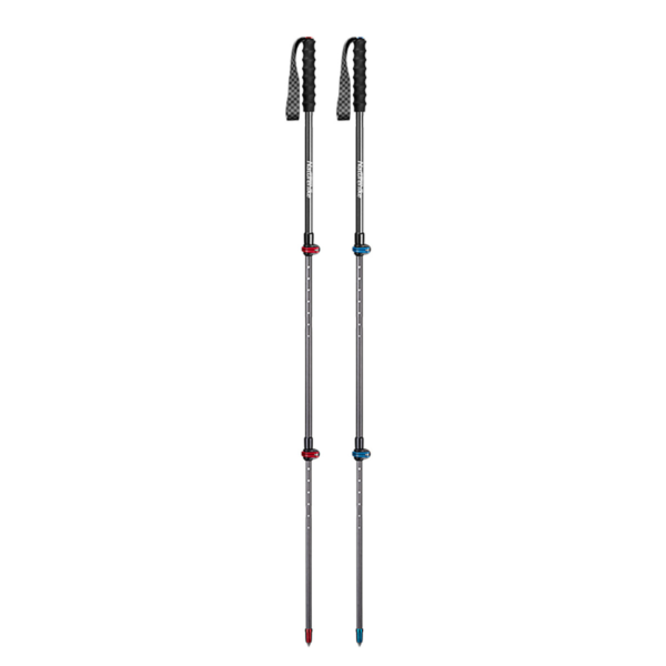 Naturehike  Serie-ST10 bastón de trekking de fibra de carbono ultraligero para exteriores, 3 secciones, portátil,