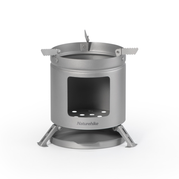 Naturehike Serie-Titanio Mini estufa de leña, quemador, horno de titanio, brasero, utensilios de cocina para acampar, diámetro Olla portátil ligera de 5-20cm