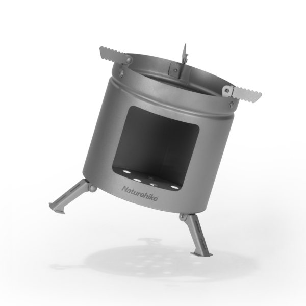 Naturehike Serie-Titanio Mini estufa de leña, quemador, horno de titanio, brasero, utensilios de cocina para acampar, diámetro Olla portátil ligera de 5-20cm
