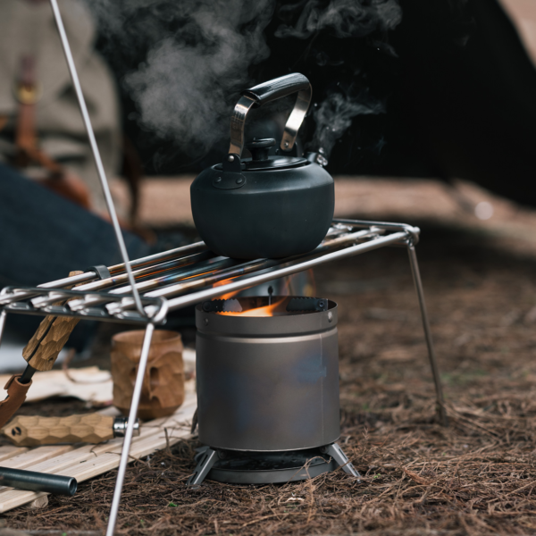 Naturehike Serie-Titanio Mini estufa de leña, quemador, horno de titanio, brasero, utensilios de cocina para acampar, diámetro Olla portátil ligera de 5-20cm