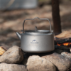 Naturehike Serie-Titano Hervidor de agua de titanio ultraligero, vajilla para exteriores, hervidor de agua para acampar, Picnic, cafetera portátil, Juego de tetera