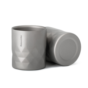 Naturehike Serie-Titano Taza de titanio ultraligera para acampada, tasa portátil de alta capacidad de 280ml, para viaje y aire libre.