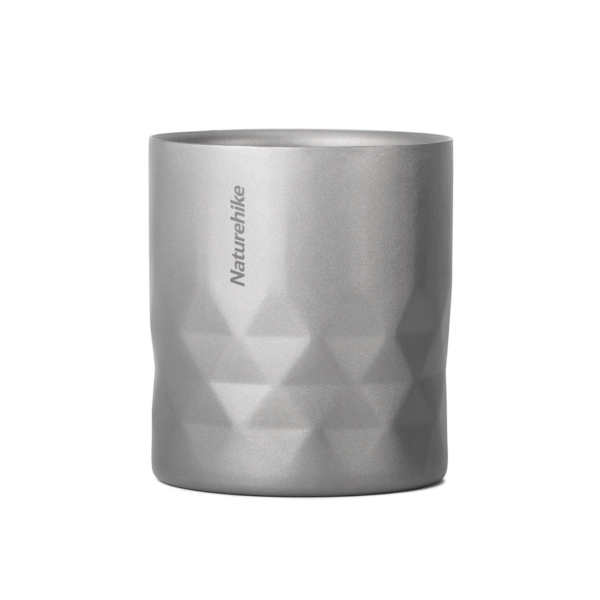 Naturehike Serie-Titano Taza de titanio ultraligera para acampada, tasa portátil de alta capacidad de 280ml, para viaje y aire libre.