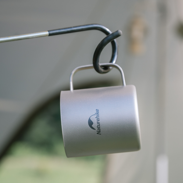 Naturehike Serie-Titano Taza portátil de titanio ultraligera para exteriores, taza de agua potable para Picnic, cerveza, vajilla para barbacoa, 120ml/300ml/375ml, 51g